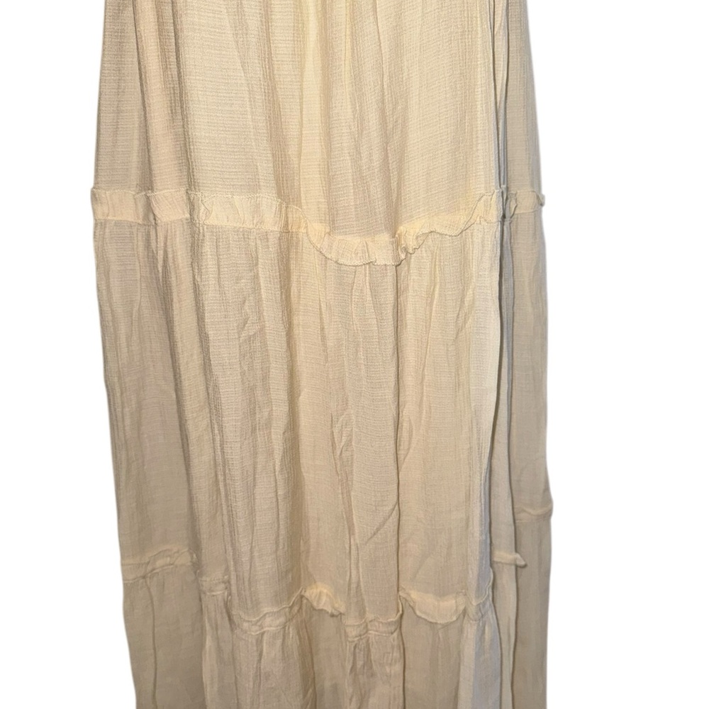 &Merci Kathleen Boho Tired Shoulder Ties Elegant Cream Maxi Dress - Picture 8 of 12